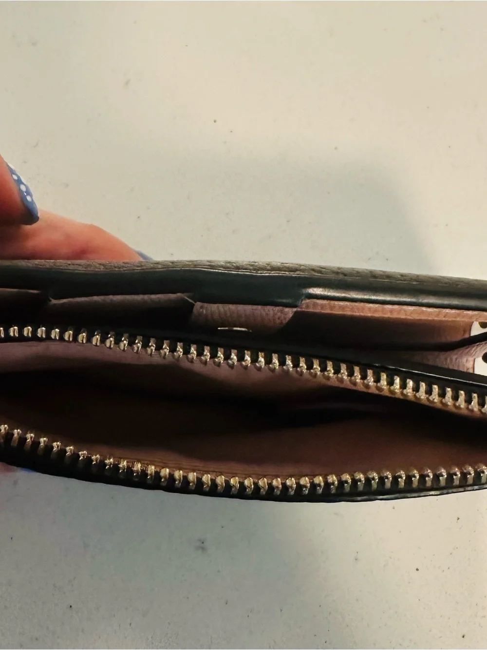 kate spade Black Pebbled Leather Zip Wallet
